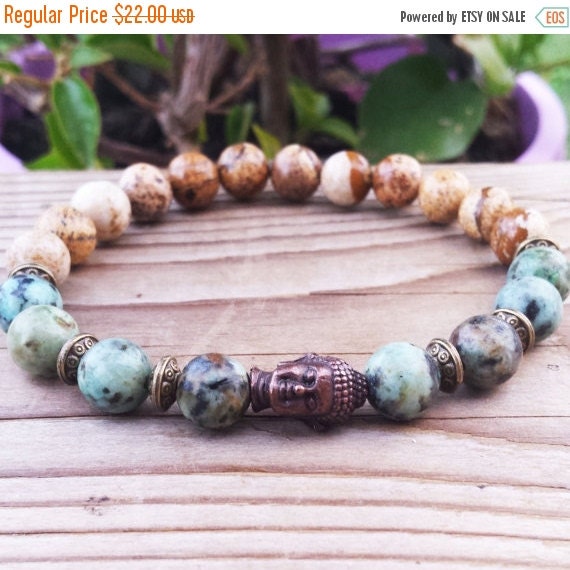 HOLIDAY SALE Japa Mala Buddhist Bracelet Yoga by BohemianChicbead