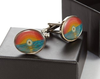Cufflink Gift Set | Oval Cufflinks | Art Deco Cufflinks | Art Cufflinks | Evil Eye Cufflinks | Evil Eye | Sunset Cufflinks | Sunset | Men