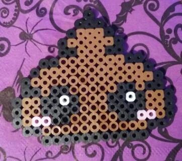 Kawaii Perler bead Poo Sprites Plain Ornaments by WildCardWhimsys