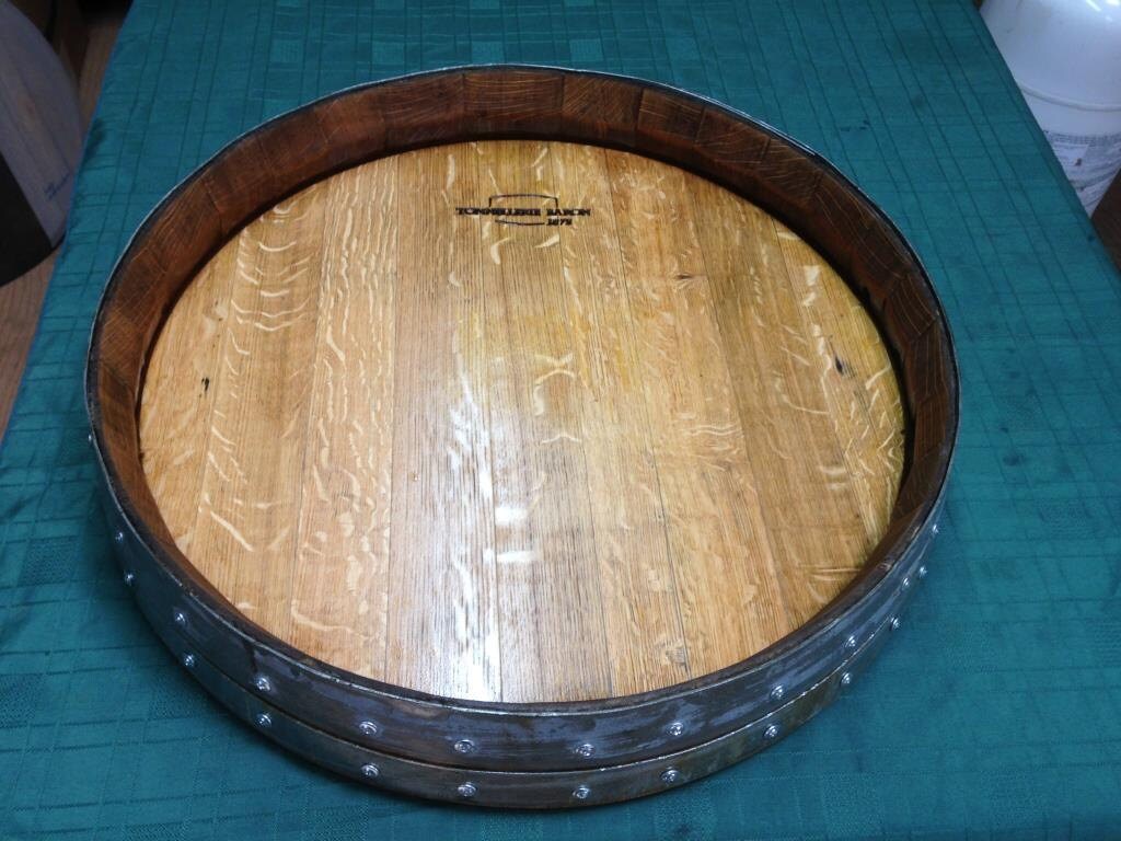 Complete Wine Barrel Top Lazy susan Tonnellerie Baron with