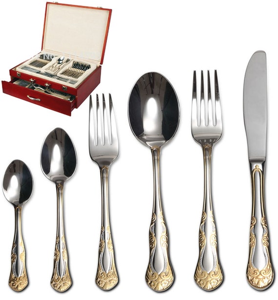 75 Piece Majestic Flatware Silverware Set Dining