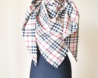 wool blanket scarf plaid scarf birthday gift|for|her blanket scarf plaid womens scarves beige scarf tartan scarf christmas gift|for|coworker