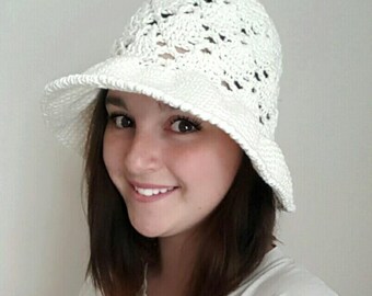 Vintage Sun Hat Crochet Pattern *PDF FILE ONLY* Instant Download