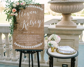 Wedding Welcome Sign - Quote Sign - Wooden Wedding Signs - Wood