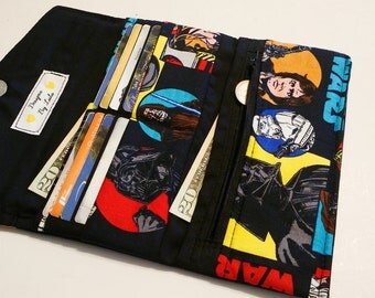 Women's Star War Tri fold Wallet with Zipper Pocket