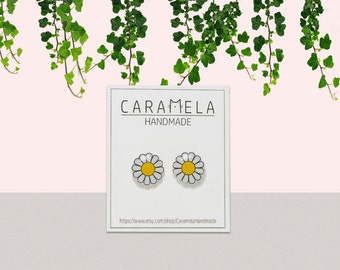 Marguerite Daisy Flowers Flowers Stud Earrings Daisy earrings Gift idea for her