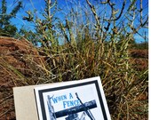 Fence Needs Fixing, Humor Funny Greeting Card, Handmade 5 x7 Card with Kraft envelope and sticker Fence Needs Fixing, Humor Funny Greeting Card, Handmade 5 x7 Card with Kraft envelope and sticker