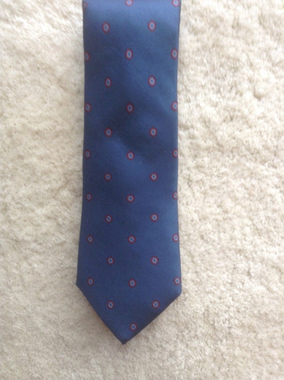 Blue Necktie Made in USA / Silk Designer Man Tie / Free