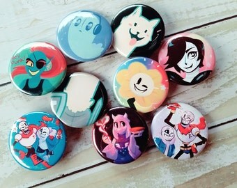 1.5" Inch Undertale Pinback Buttons