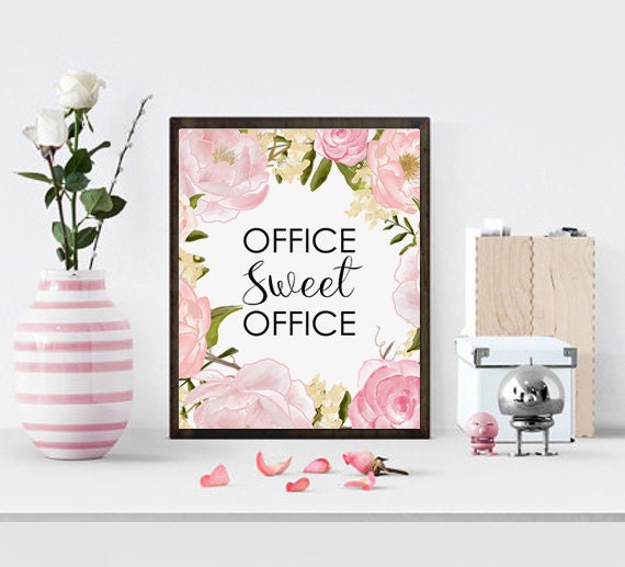 Office decor Printable Wall Art Office Sweet by PastelPrintablez