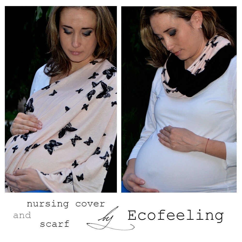 Nursing cover scarf Nursing cover Nursing scarf by EcoFeeling