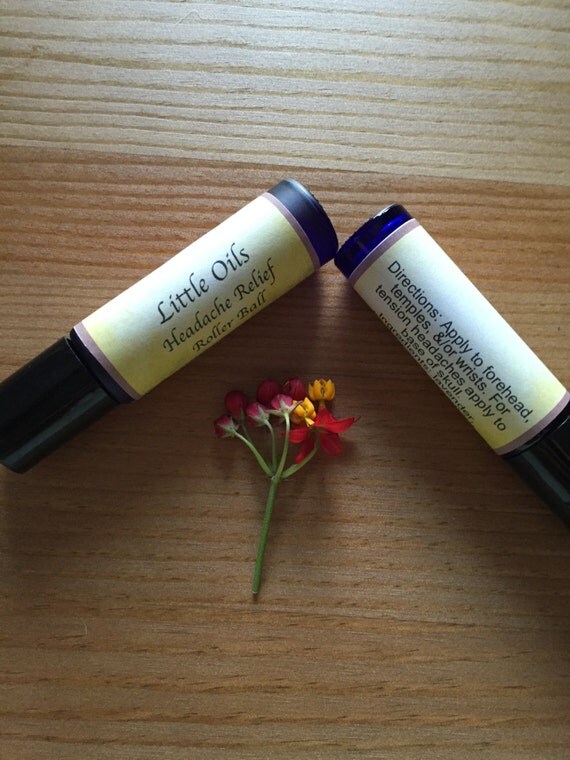Headache Relief Essential Oil Roller Bottle by LittleOils