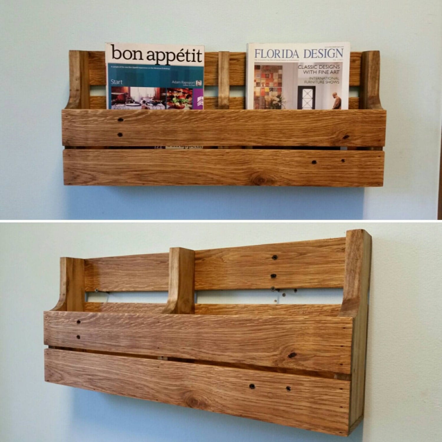 Pallet wood wall organizer for home offices