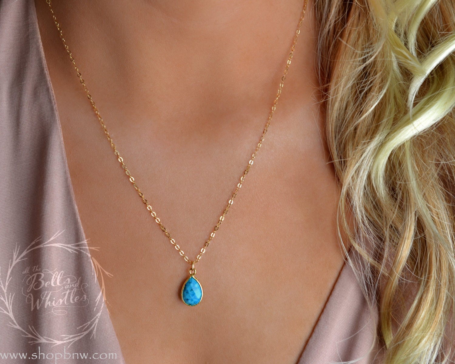 Delicate gemstone necklace opal teardrop necklace moonstone