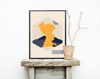 National Park Travel Posters - Yellowstone National Park - Hiking Travel Poster - Old Faithful - Minimalist Poster – Home Décor – Wall Art