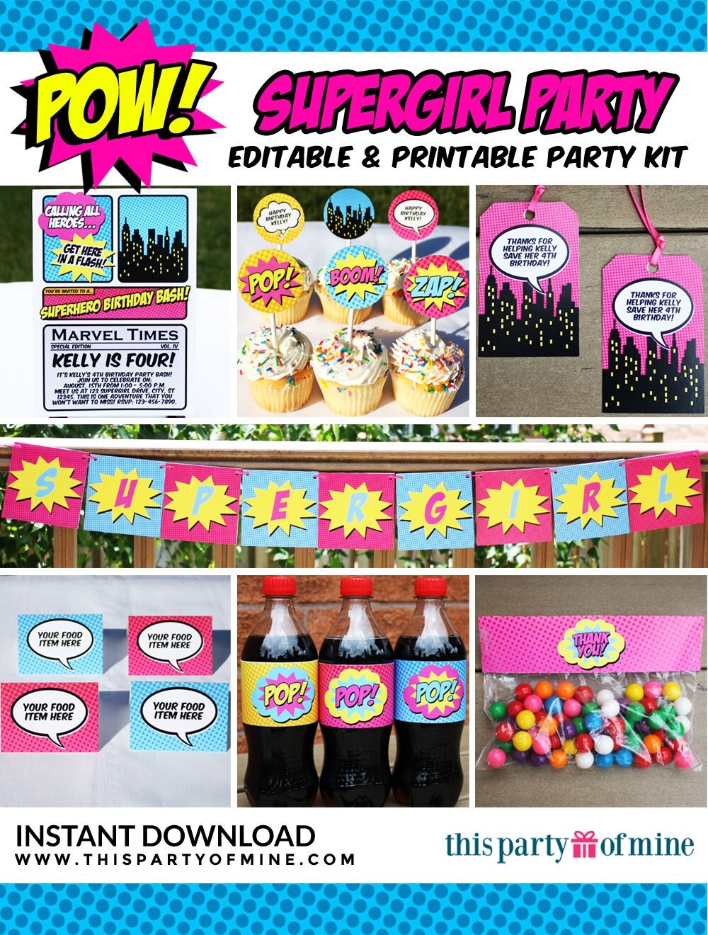Featured etsy products birthday party ideas for kids and adults