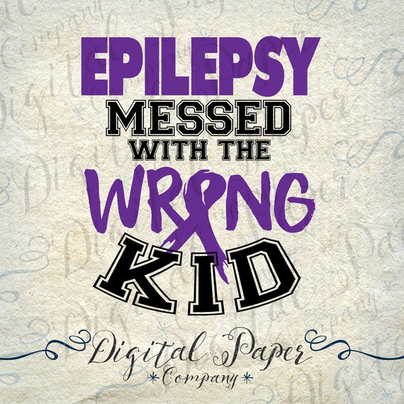 Epilepsy Messed With the Wrong Kid Ribbon by DigitalPaperCompany