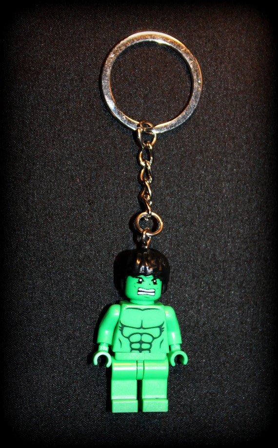 The HULK Keychain Custom Marvel Superhero Minifigure. Lego