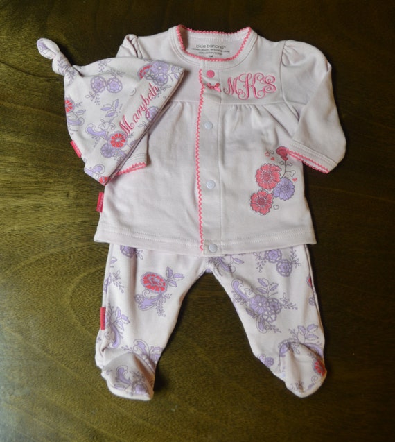 Personalized Baby Girl Going Home Outfit Baby Girl Clothes
