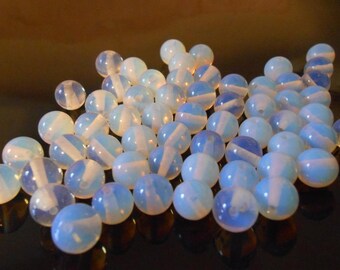 15 moonstone beads 8 mm Translucent white beads White round ball beads Loose opalite moonstone gemstone beads Opal DIY Jewelry Supplies