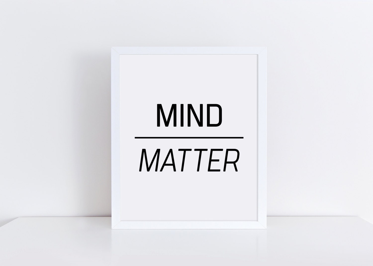 Mind Over Matter Wall Art Quote Print Printable By Moonbirdprints