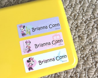 Back to school labels Waterproof labels Nursery labels Baby name stickers Kids name stickers Minnie mouse stickers Name tag sticker labels