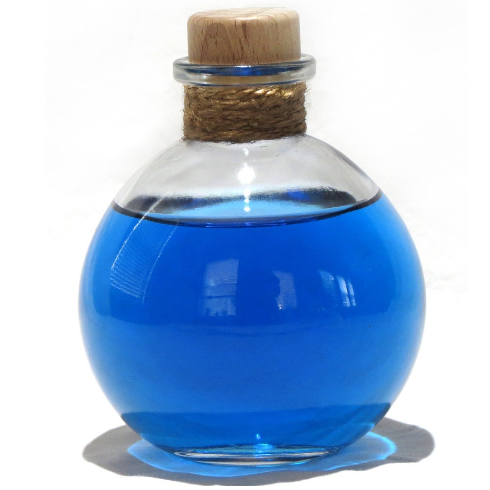 Large Mana Potion Kit Decorative Round Glass Bottle Corked