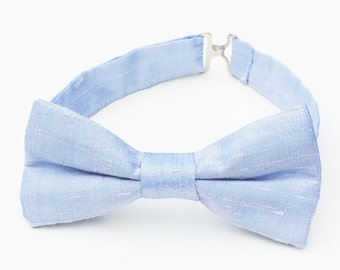 Light blue silk bow tie, for boys, for toddler, blue bow ties, for baby, for men, pale blue bow tie, little boy, for ring bearer, groomsmen