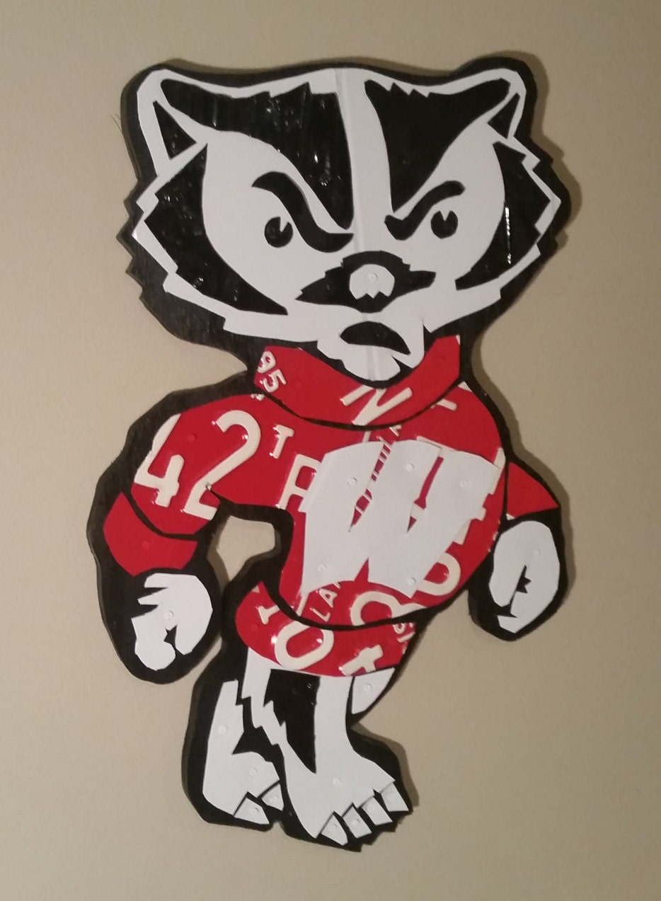 Bucky the Badger wall art hanging