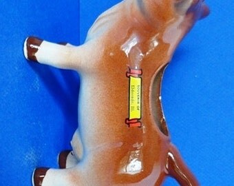 Vintage Brown & White Cow Creamer Souvenir Pitcher Made in Japan