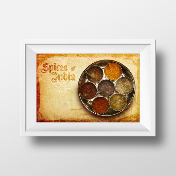 kitchen wall art Food photography instant download Spices of
