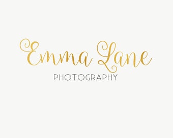 Gold signature logo - Gold name logo design - Photography logo design - Golden name logo design - Modern and simple gold logo