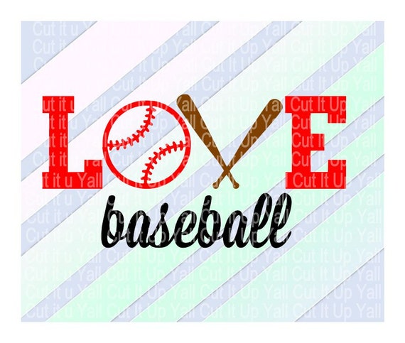 Download Love Baseball Svg-Dxf-Studio 3 Cutting Files for by ...