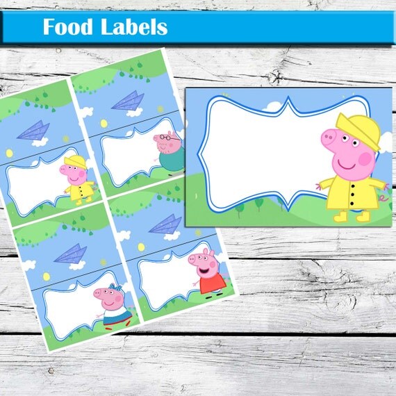 Peppa Pig Food Labels-Peppa Pig Food by MontageDigiArt on Etsy