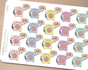 Telephone || Call Reminder Planner Stickers Perfect for Erin Condren, Kikki K, Filofax and all other Planners