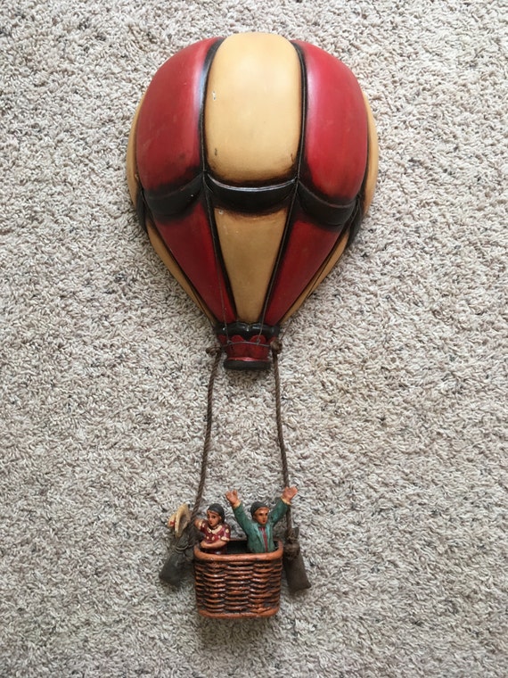 Vintage Hanging Hot Air Balloon with BasketFinecrafted