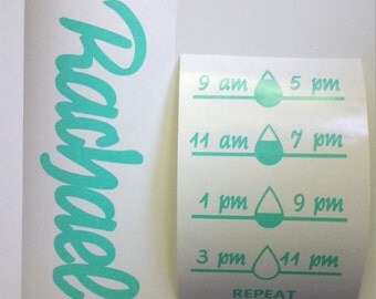 Personalized Name| Water bottle timed decals