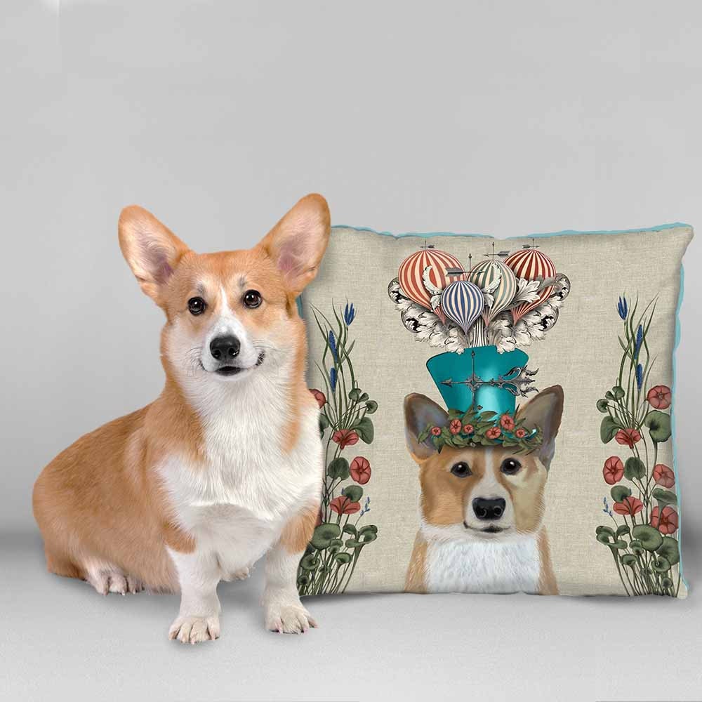 corgi easter pillow