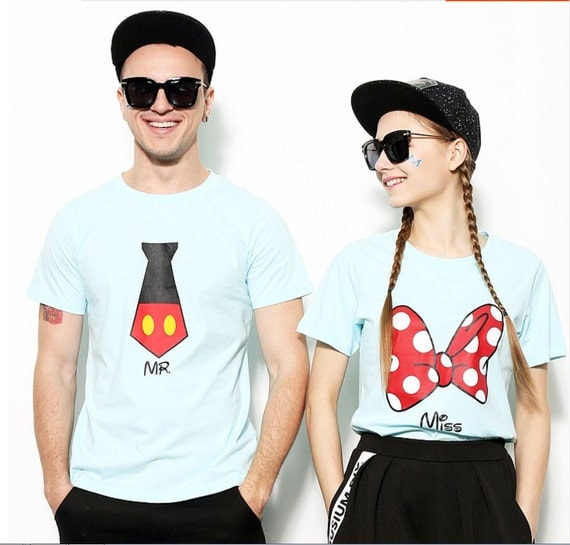 couple shirt mickey and minnie