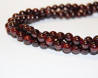 Genuine Natural Garnet Gemstone Smooth Loose Beads Size 2mm/3~3.5mm/4~4.5mm/5.5~6mm/7~7.5mm/8mm/10mm/12mm.R-S-GAR-0105
