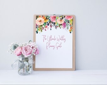 Wedding Planner Printable, DIY Wedding Planner