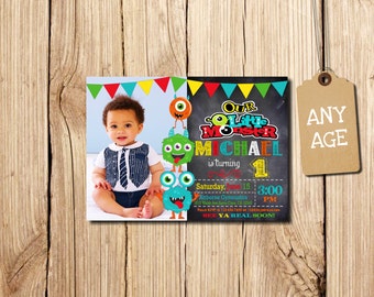 Little Monster 1St Birthday Invitations 7