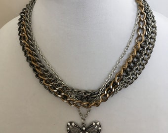 Chain Necklace, Pendant Necklace, Multi Chain Necklace, Angel Necklace