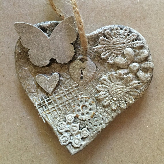 Modern Heart Ornament artist-made one of a kind gift unique