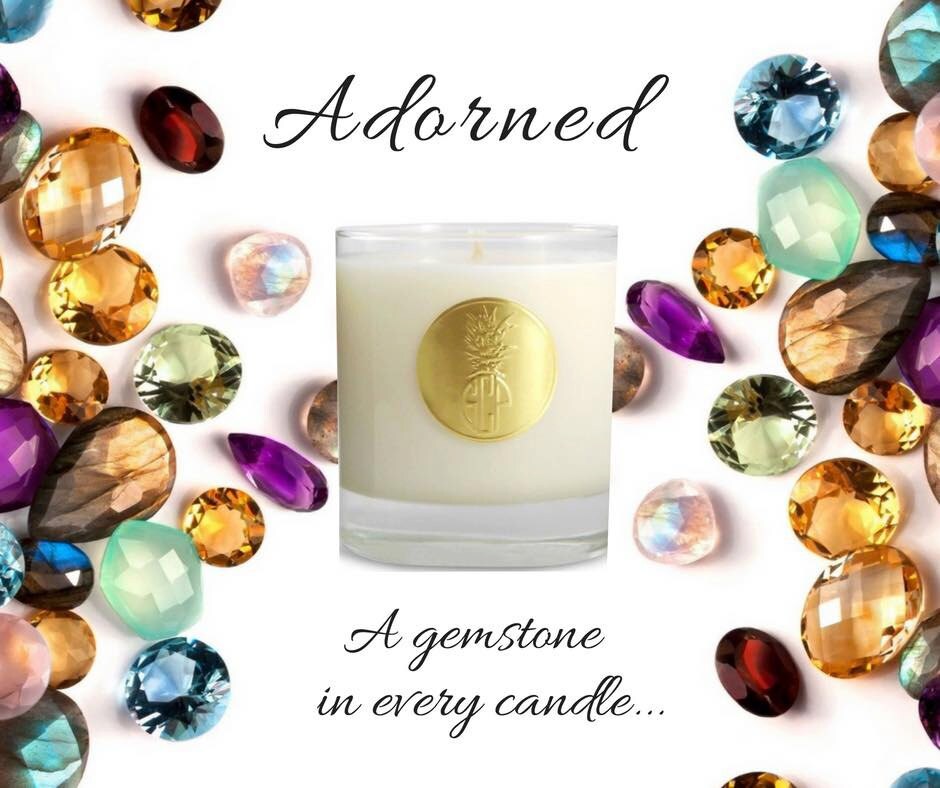 Adorned Gemstone Candle