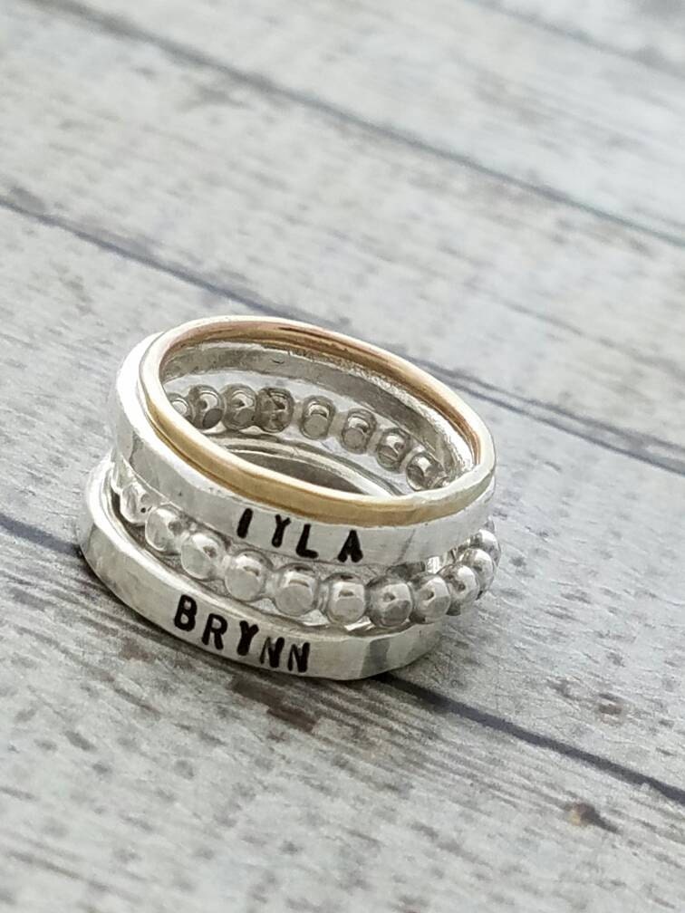 personalized ringpersonalized stacking ringsstacking