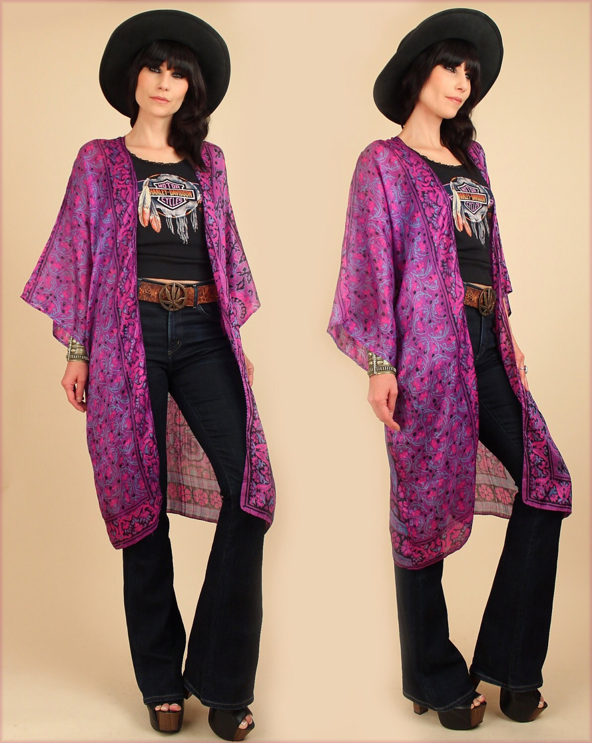 vintage indian silk kimono duster deadstock new stock vintage indian silk kimono duster deadstock new stock