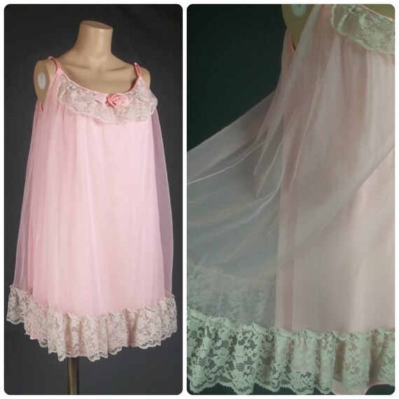 layered chiffon nightgown