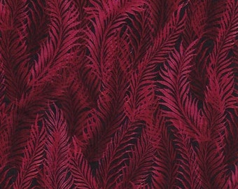Feather Scarlet Red Dreamweaver Blender Jason Yenter Fabric 1 yard