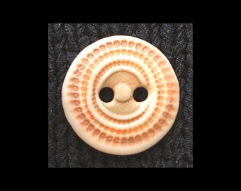 Handmade Ceramic Button: 1" Fall Colors